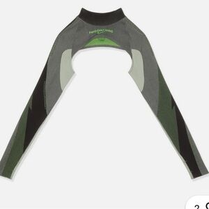 Nike Pro x Feng Chen Wang Gray and Green Knit Top